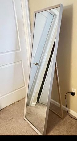 Full-Length Floor Mirror with Stand