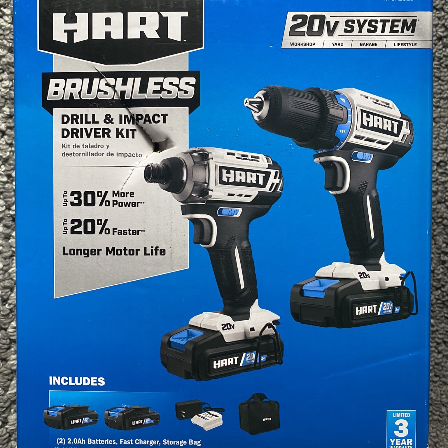 Hart brushless drill and impact driver kit deals