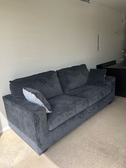 Dark Gray 2-Seat Sofa Couch