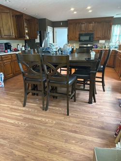 Counter Height Dining Table with 8 Chairs