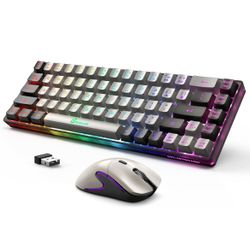 Wireless RGB Keyboard and LED Mouse Combo – USB Receiver Included – Lightly Used