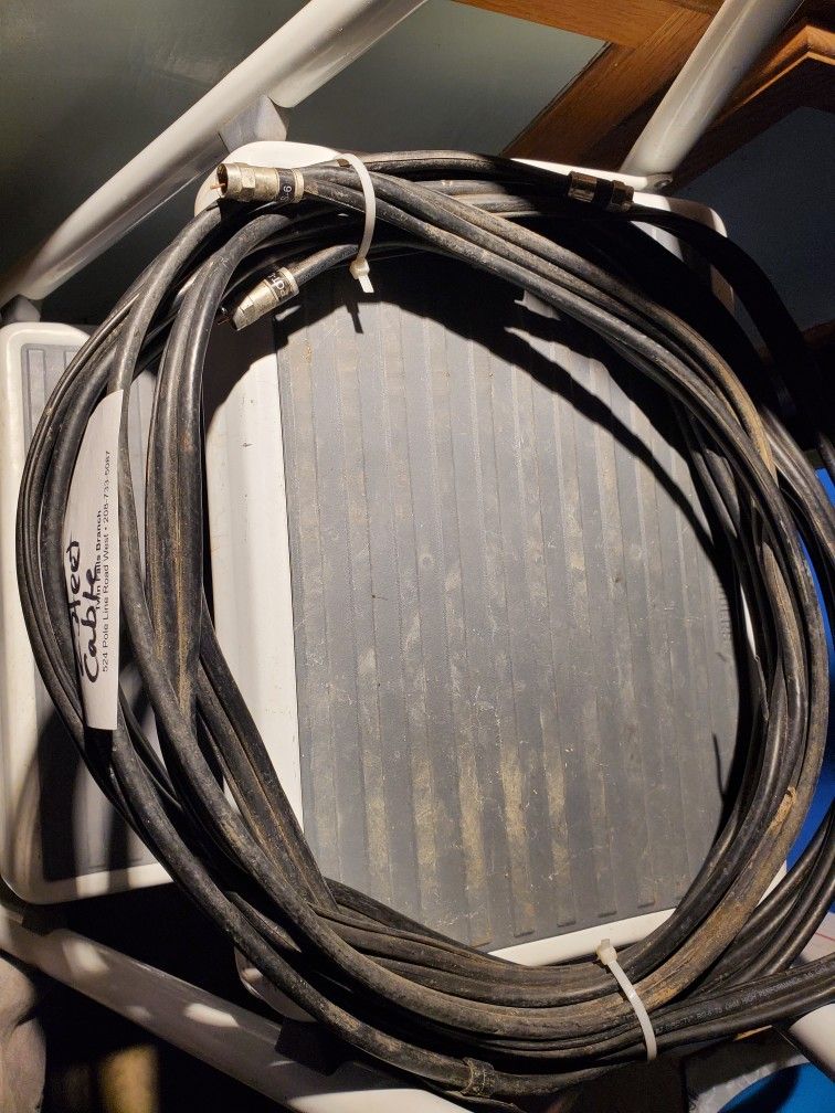 23 Ft of Dual Outdoor Satilite Cable, For TV, Sat Reciever. Etc.