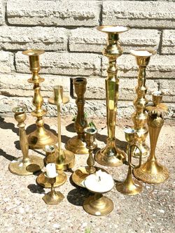 Vintage Brass candle holders