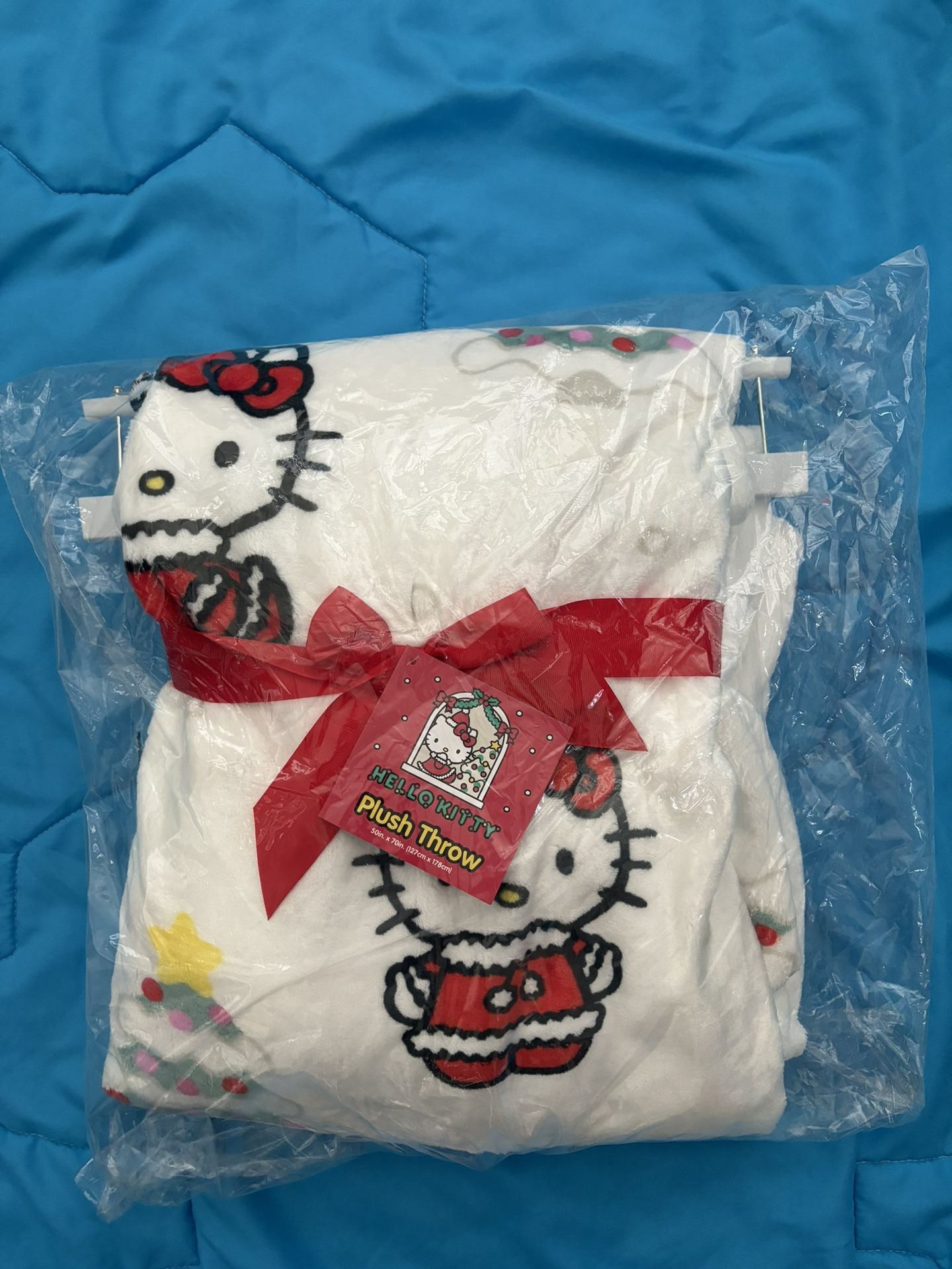 Hello Kitty Christmas Plush Throw Blanket