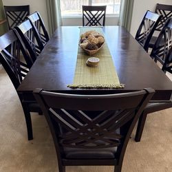 10 seat dining table with hutch