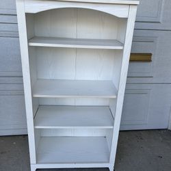 Super Cute White Wood Bookcase