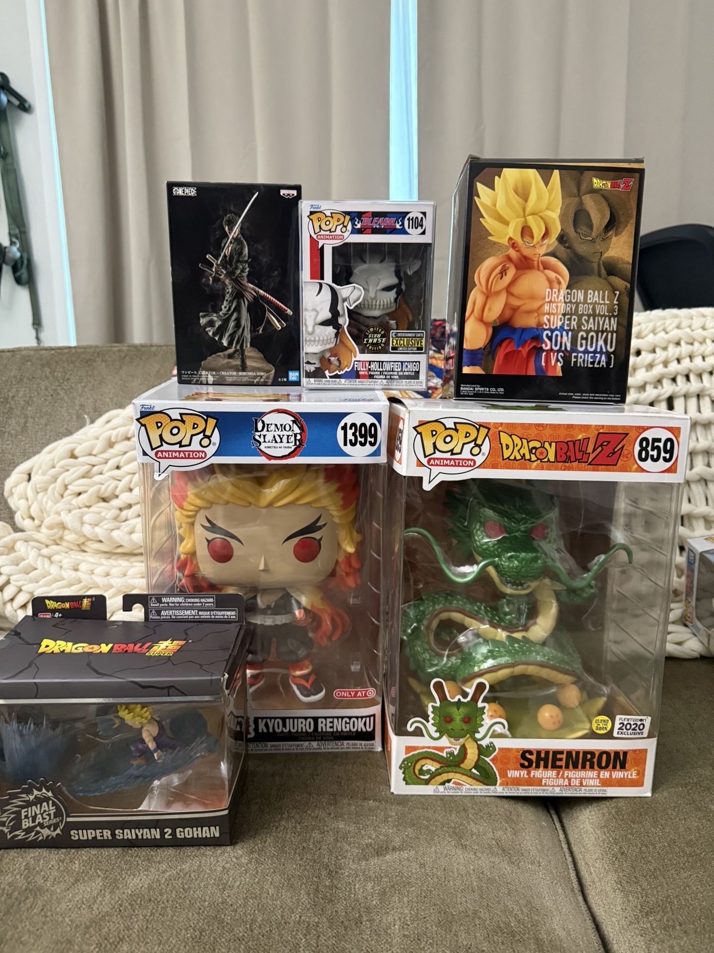 Anime Figures- dbz, Demon Slayer, Bleach