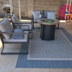 Patio Furniture And Rug