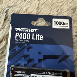 Patriot Memory P400 Lite M.2 PCIe Gen 4 x4 1TB SSD, Solid State Drive