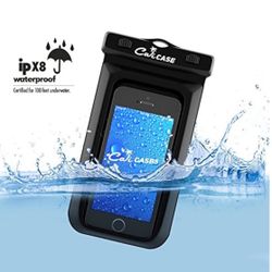CaliCase Extra Large Waterproof Floating Phone Pouch - IPX8 Waterproof Floating Phone Case with Lanyard