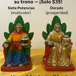 Santa Muerte Statues on Her Throne – Only $35 Each!