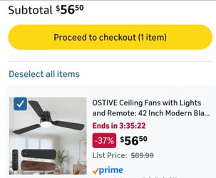 Last one left 42" inch Cealing Fan low price in box new sealed
