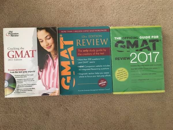 New / used GMAT 2017 office guide with CDs, 13th edition and extras