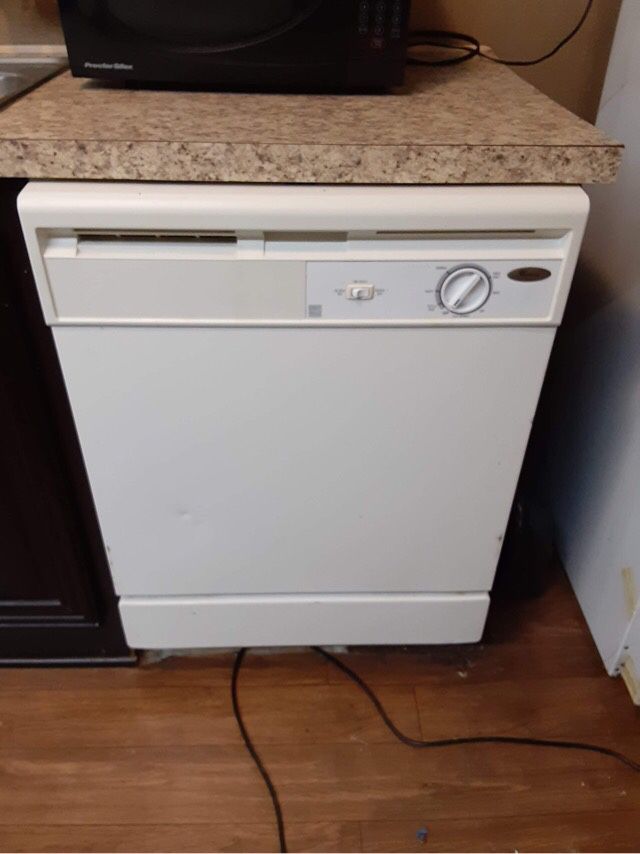 White Whirlpool Dishwasher