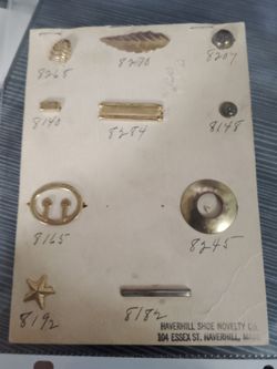 vintage display or salesman's sample card