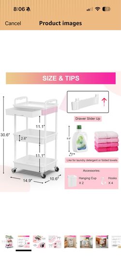 Utility cart 3 tier