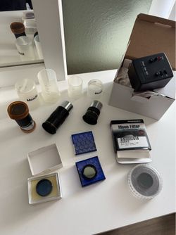 Telescope Accessories Bundle: Telescope Filter, Eye Pieces, and Astro Track lot Buy Them All or One at a Time