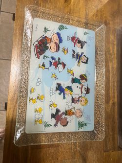 Peanuts Glass Serving Plattet