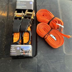 4 Ratchet Straps 2 Brand New 