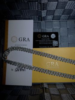 GRA Moissanite Iced Cuban Link Chain