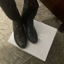 Black Riding Boots Excellent Condition Size 8 1/2