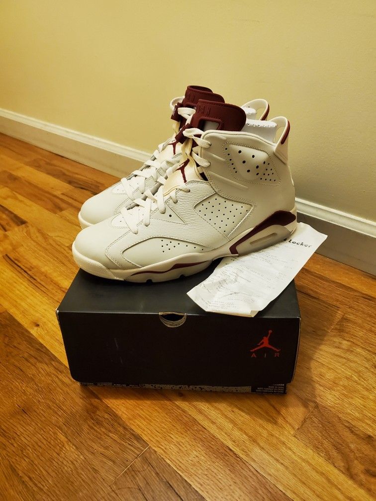 Men's Jordan Retro 6 Maroon Size 11 2015