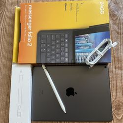 Apple iPad Air 3rd Generation (10.5” screen) 64GB With zagg Keyboard and Pencil 