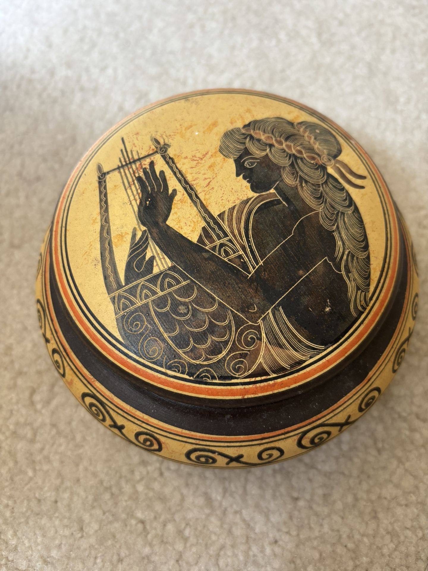 Decorative box Greek replica ceramic
