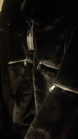 NWT Black Faux Fur Coat Jacket
