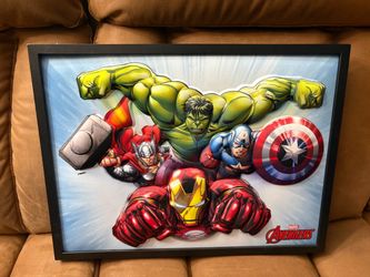 Marvel AVENGERS 3D WALL ART 20”x15”
