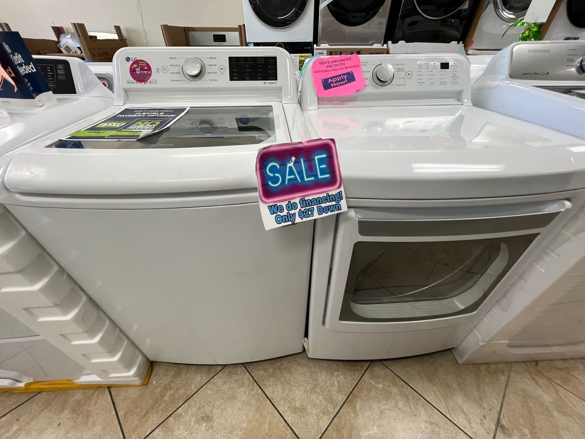 NEW WASHER AND DRYER