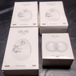 New 1 Pair Catch & 3- Elvie Stride 24mm Breast Pump Shields Bundle 