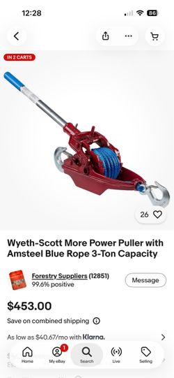 Wyatt Scott, 3 ton more power puller Winch / Wyatt Scott, 3 ton more power puller