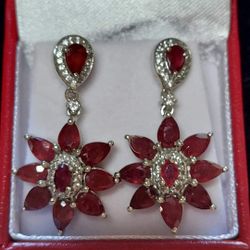 Ruby & Diamond EARINGS 