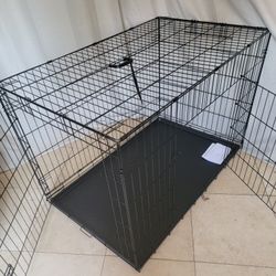 NEW IN BOX! XXL'XXXL UP TO 125LBS Dog Crate 2 Door Folding Pet Kennel & Tray Portable 48" Portable Animal Cage Jaula De Mascota 