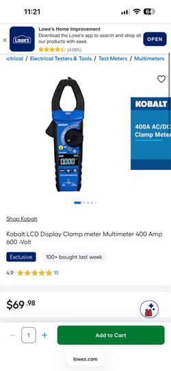 Kobalt multi meter