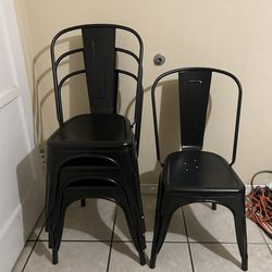 Industrial Metal Kitchen Chairs – 4 for $100 or 8 for $160 OBO