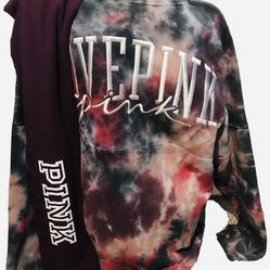 New Victoria’s Secret Pink Varsity Crew Or 1/2 Zip & Leggings Set SUPER NICE ! ALL SIZES