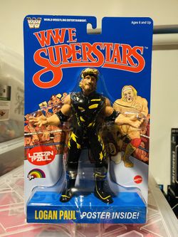 WWE SUPERSTARS LJN LOGAN PAUL 8” DARK BLUE CARD RETRO  MATTEL BRAND NEW IN HAND