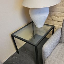 3 Metal And Glass Siide Tables