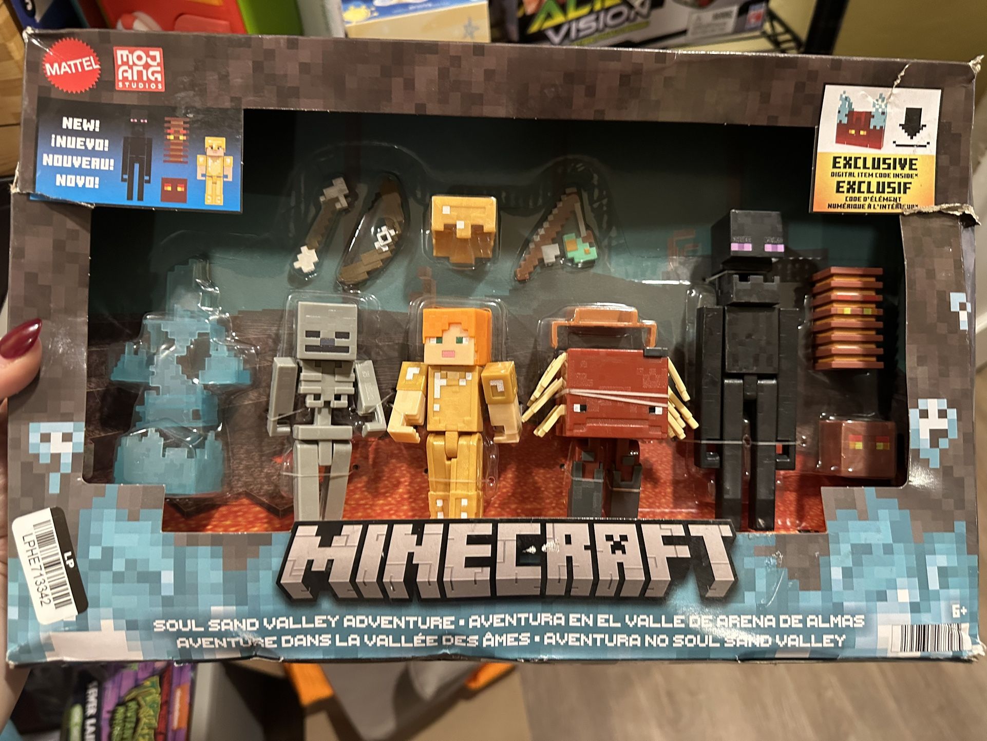 Minecraft Soul Sand Valley Adventure Action Figure Set New Box Damage