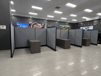 Divider Wall With New Desk 