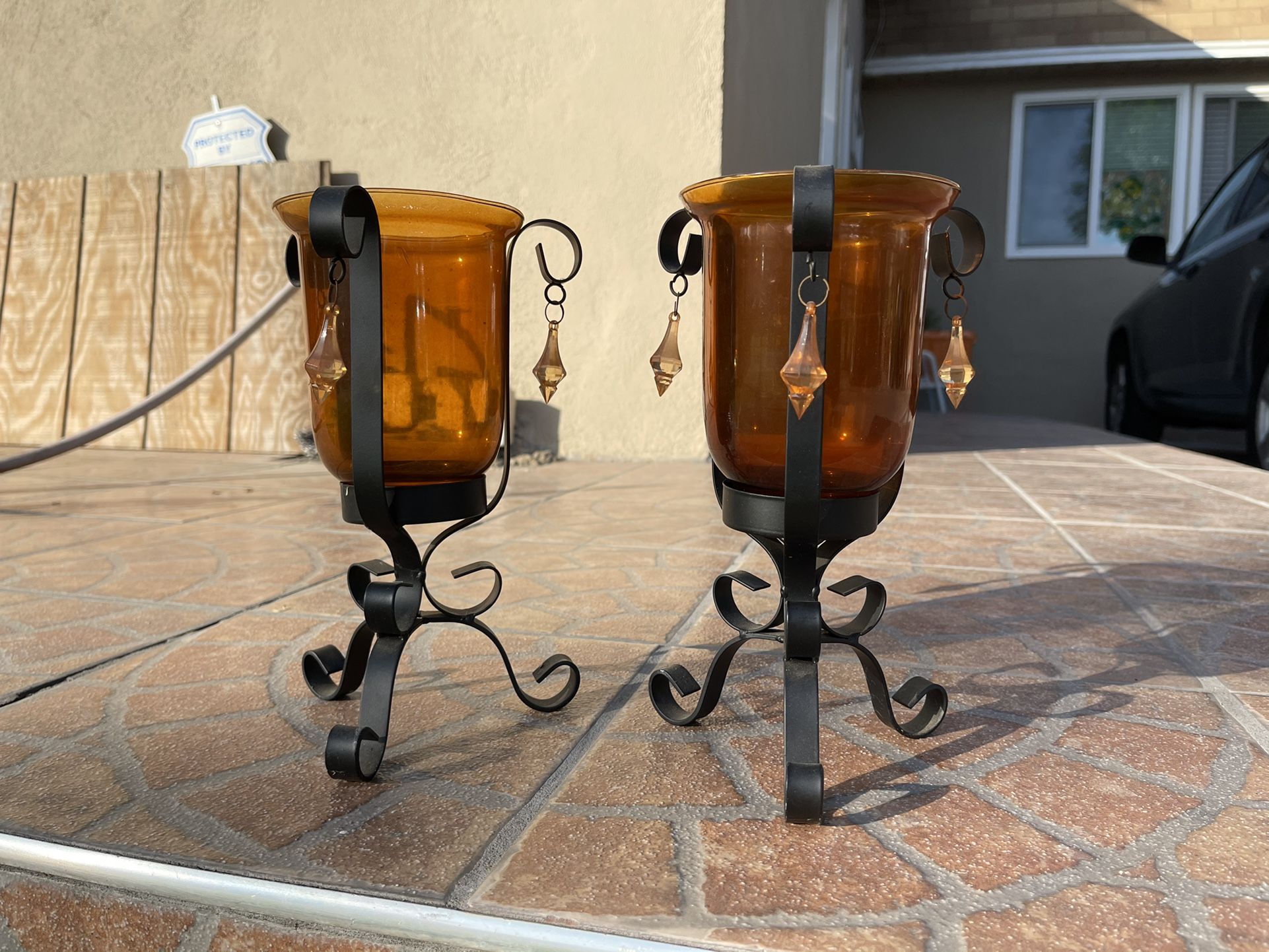 Pair. Candle Holders.