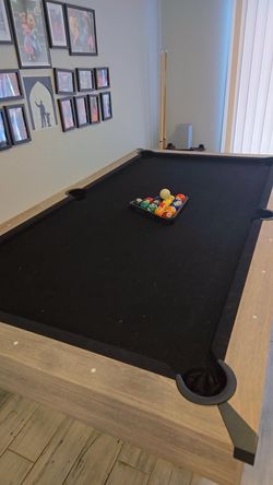 American Legend Billiard Table with Rustic Wood Finish