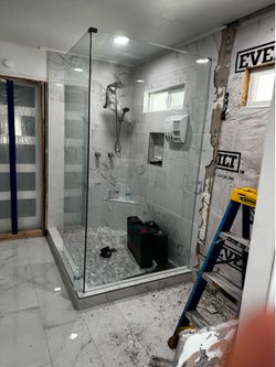 Glass shower wall panels (2)
