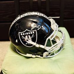 Josh Jacobs Autographed Raiders Helmet