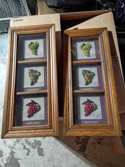 I have two of the same 3D WINE SHADOW BOX/PICTURE!! CHENIN Blanc, CHARDONNAY, Cabinet SAUVIGNON firm price pick up only 865 Ellsworth avenue right off
