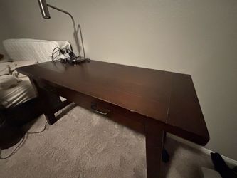 Dark Wood Desk w/ Working Drawers