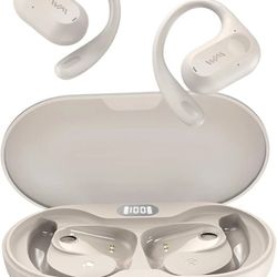 Open Ear Headphones,Wireless Bluetooth 5.3 Air Conduction Beige