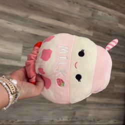 Strawberry Milkshake/ Strawberry Squishmallow 